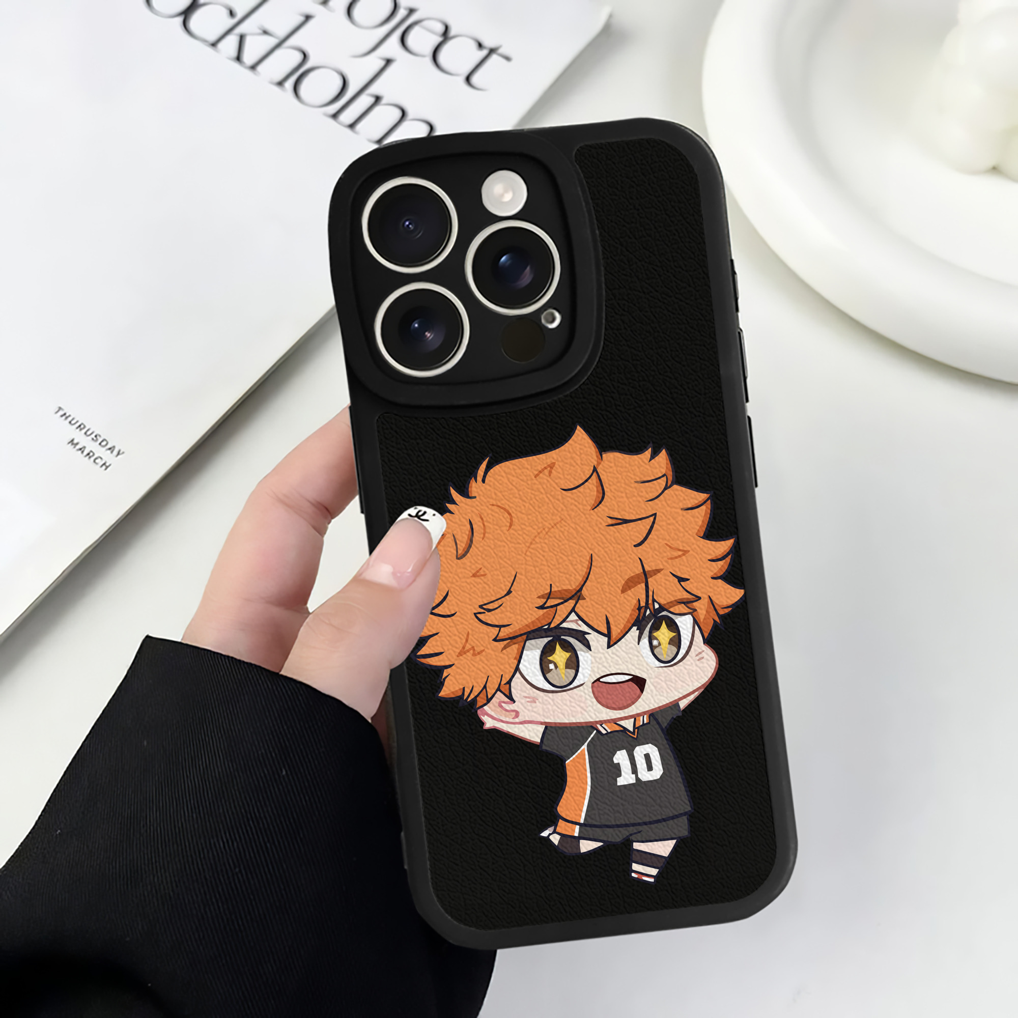 （画像用） ハイキュー!! Haikyu!! 【iPhone 16シリーズ対応】シリコンスマホケース（レザー調） 材質：シリコン
